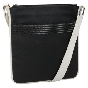 Authentic LOEWE Shoulder Bag PVC Black Silver